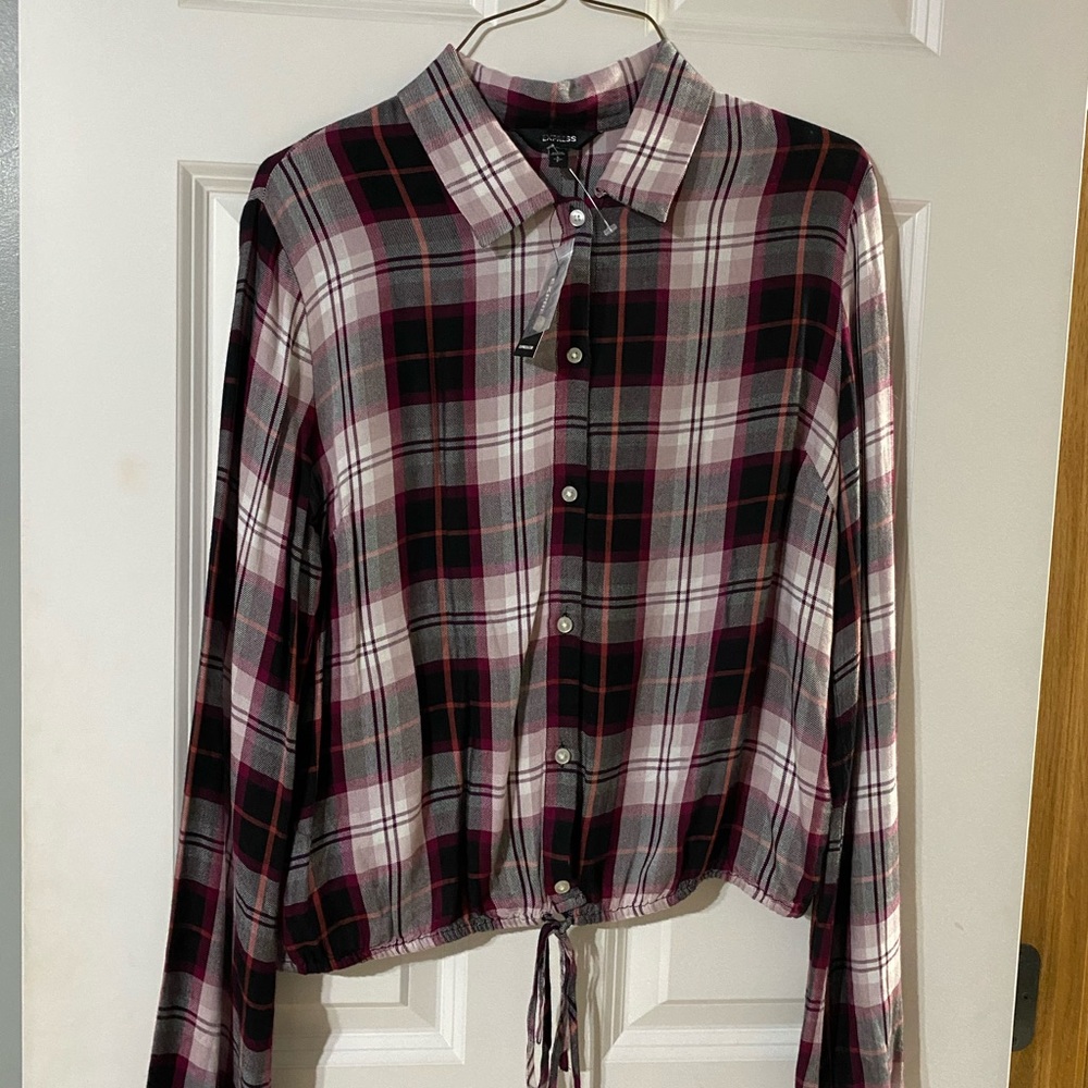 express cropped flannel